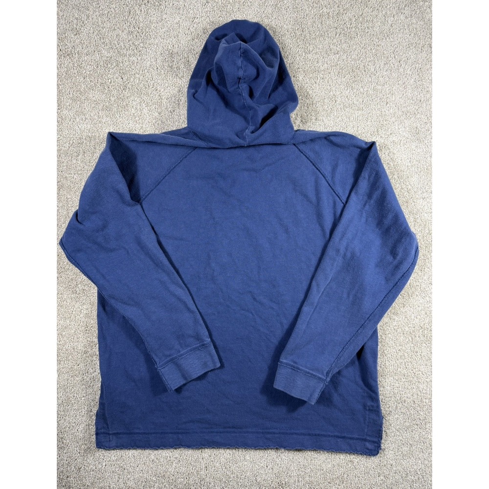 American Eagle Men's XXL Blue Henley Hoodie Classic Fit Pullover - 2 Speck Marks - Picture 2 of 7